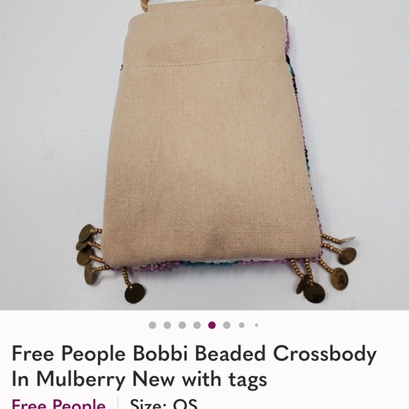 Nwt Free People Beaded Crossbody bag with beads - Picture 5 of 6